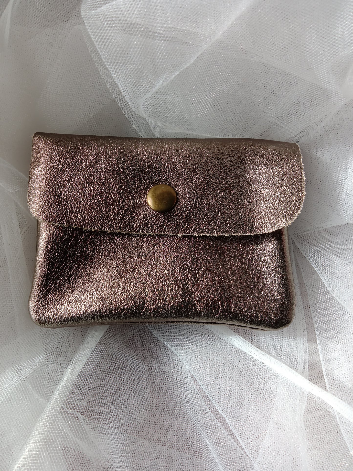 Porte-monnaie cuir compact femme bouton pression et poche zippée 11x9 cm – Éclat Mini | LyaMode