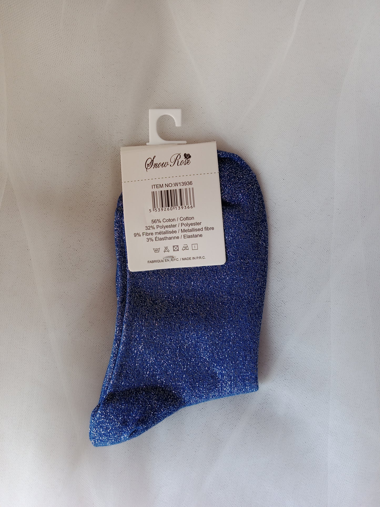 Chaussettes pailletées femme à message fantaisie – Snow Rose – Taille 36-41 | LyaMode