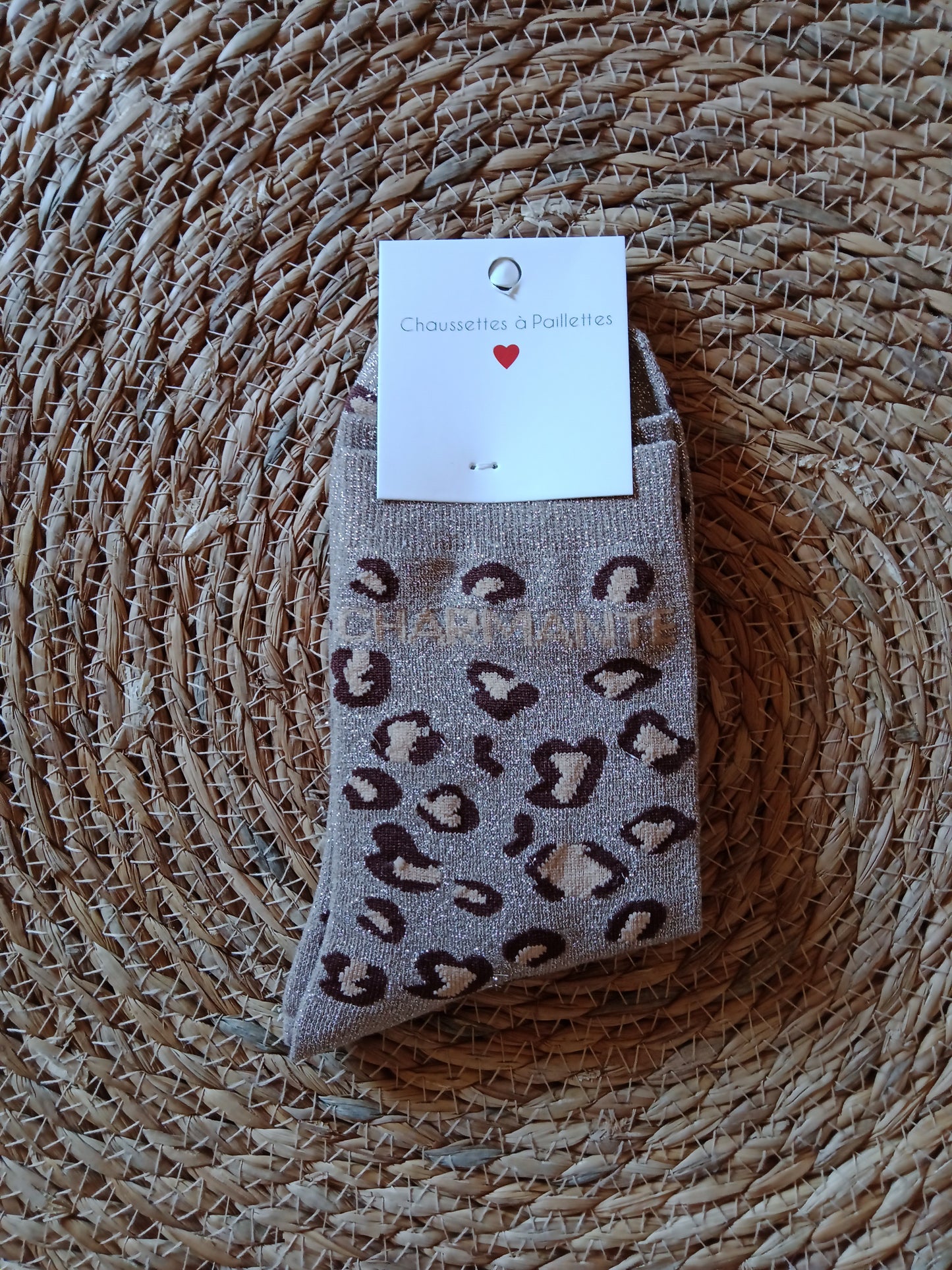 Chaussettes à Paillettes Léopard Femme “Les Félines Scintillantes” Taille 36-42 | LyaMode