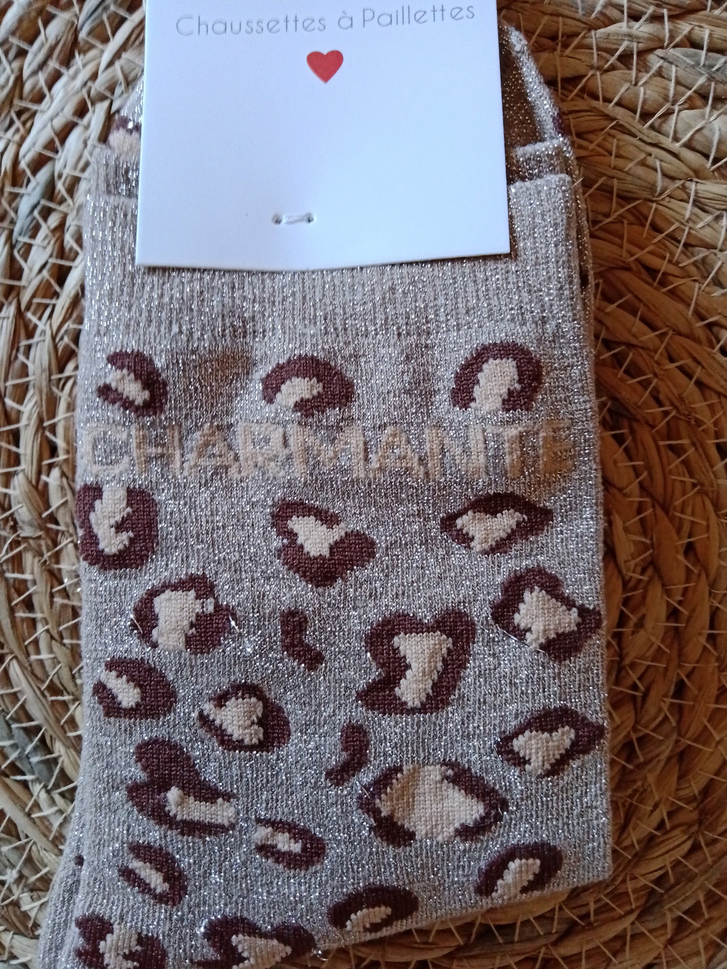 Chaussettes à Paillettes Léopard Femme “Les Félines Scintillantes” Taille 36-42 | LyaMode