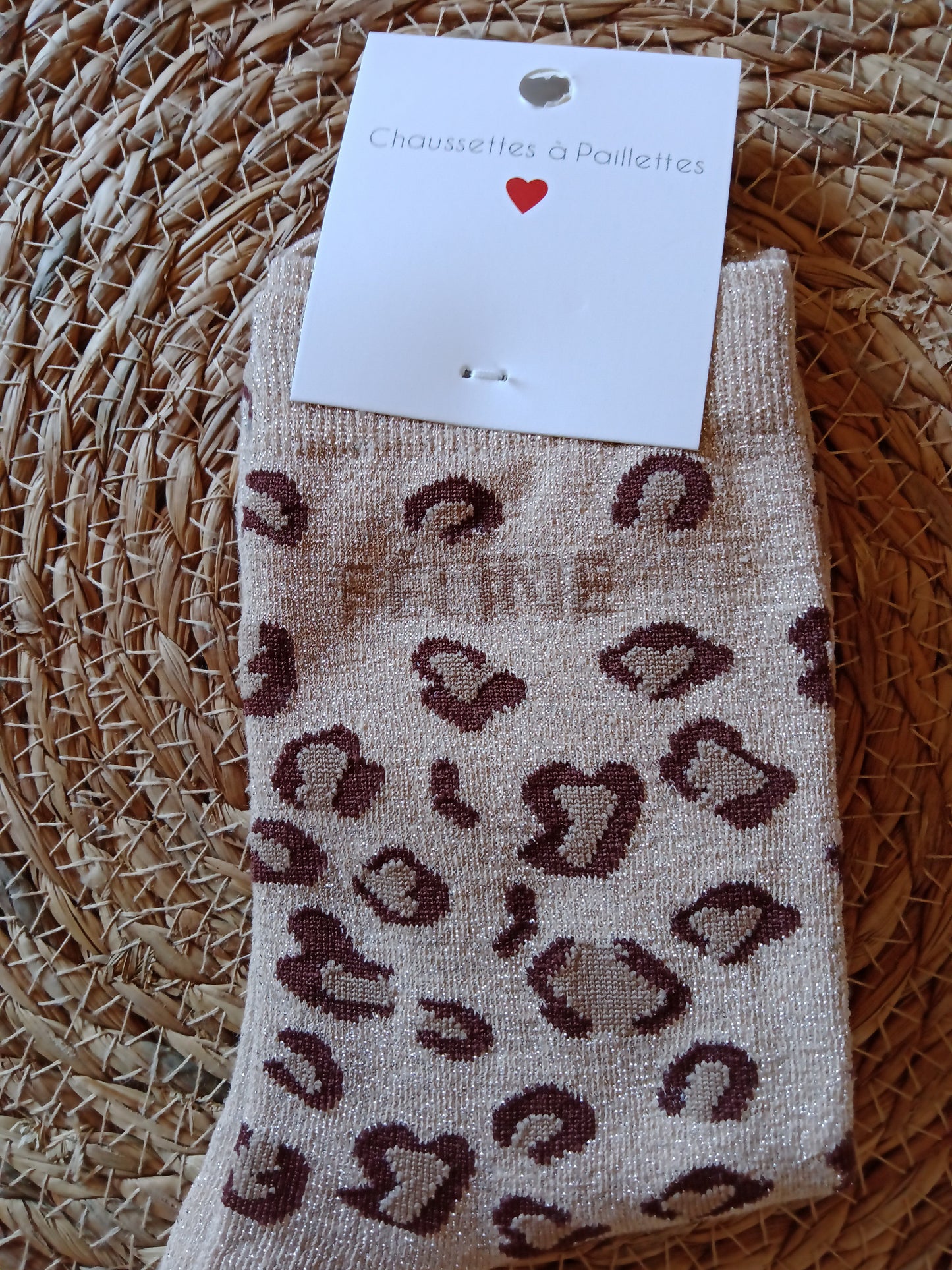 Chaussettes à Paillettes Léopard Femme “Les Félines Scintillantes” Taille 36-42 | LyaMode