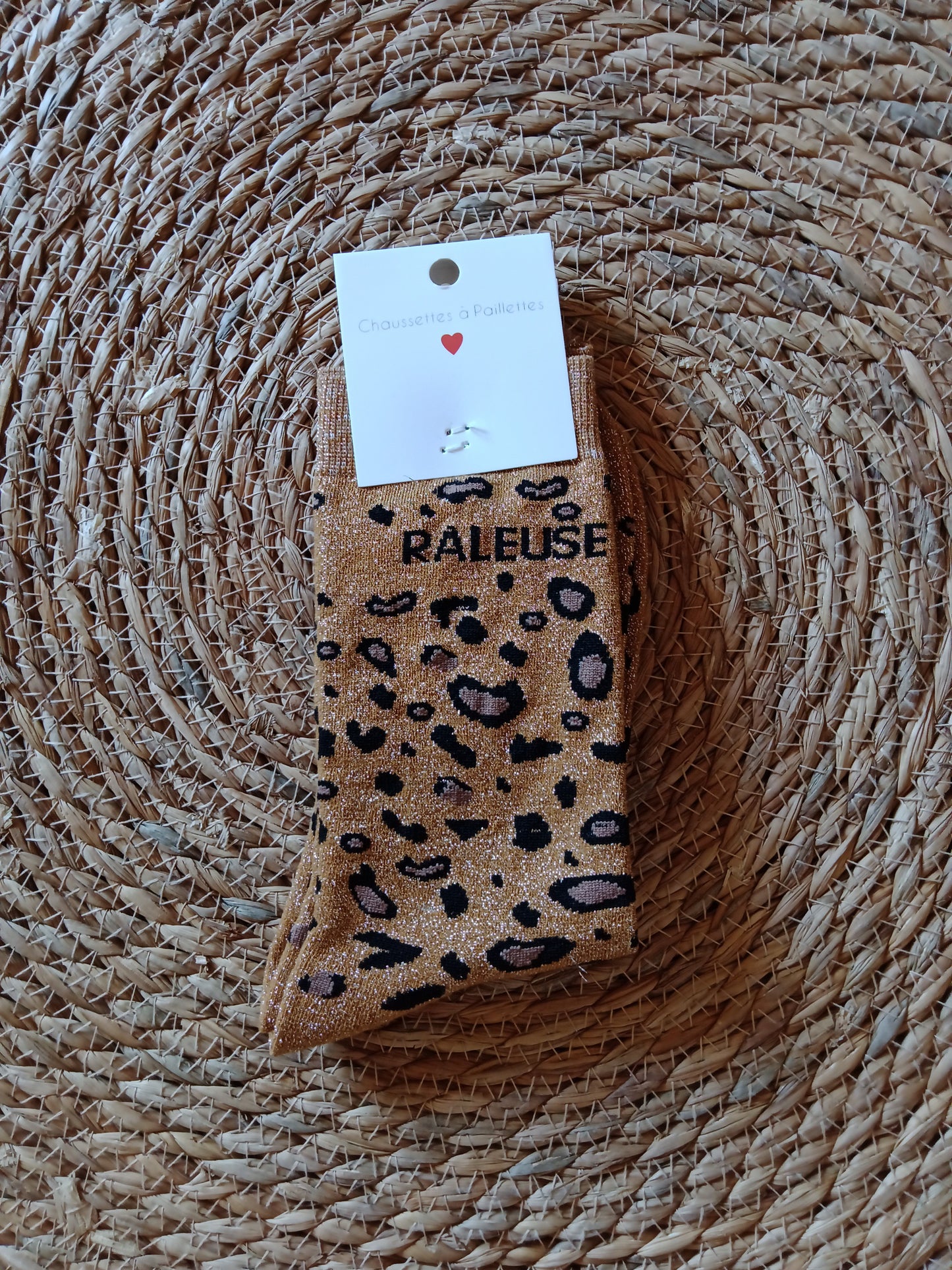 Chaussettes à Paillettes Léopard Femme “Les Félines Scintillantes” Taille 36-42 | LyaMode