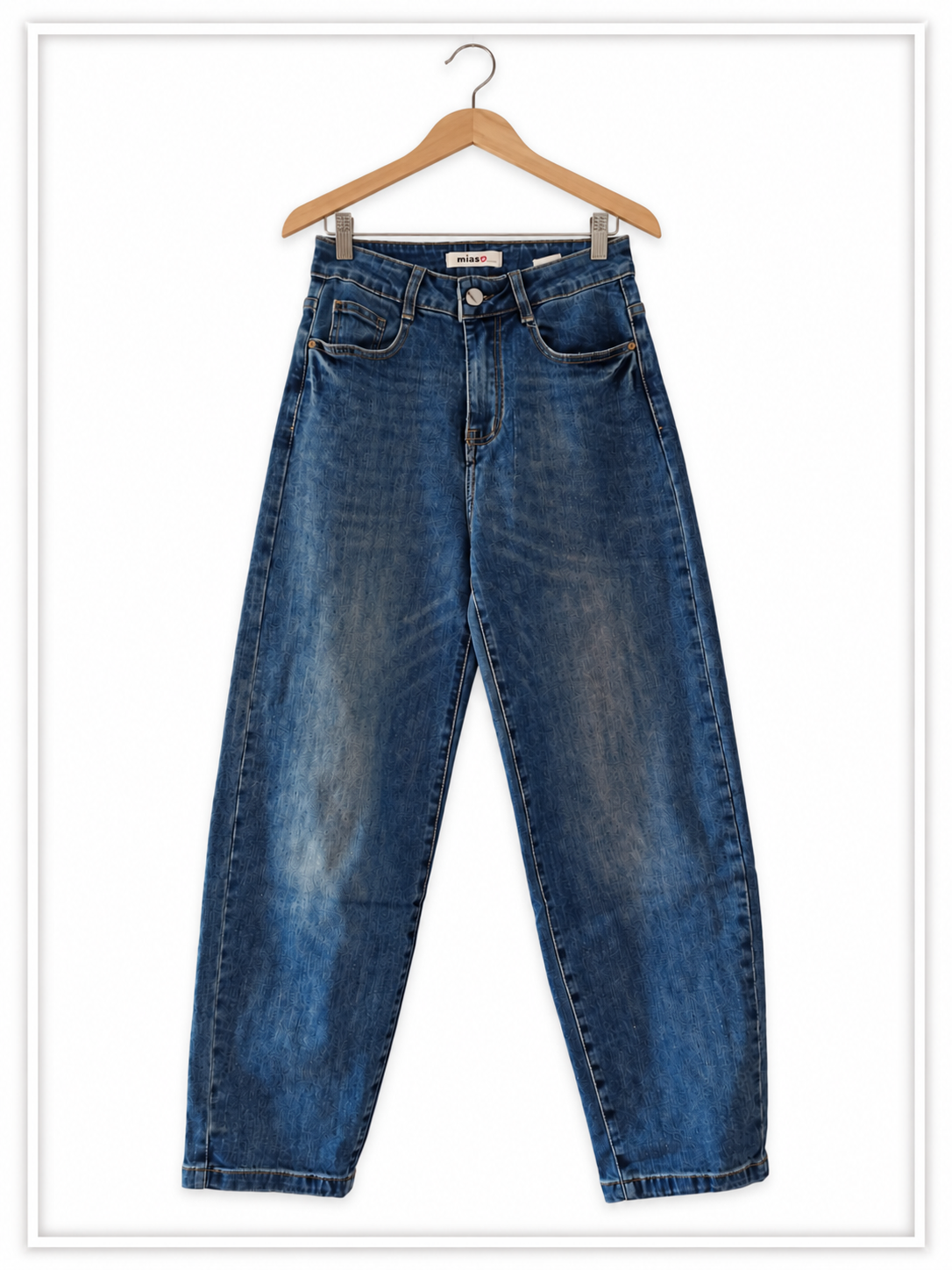 Jean Ballon Femme Étoile Denim Bleu | LyaMode