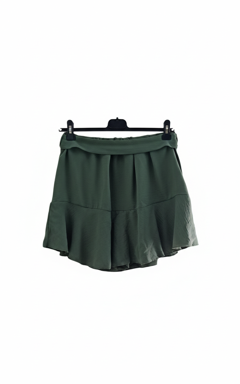 Jupe-short femme fluide à volants 100% viscose taille nouée coupe bohème chic confortable été taille unique jusqu’au 40 | LyaMode