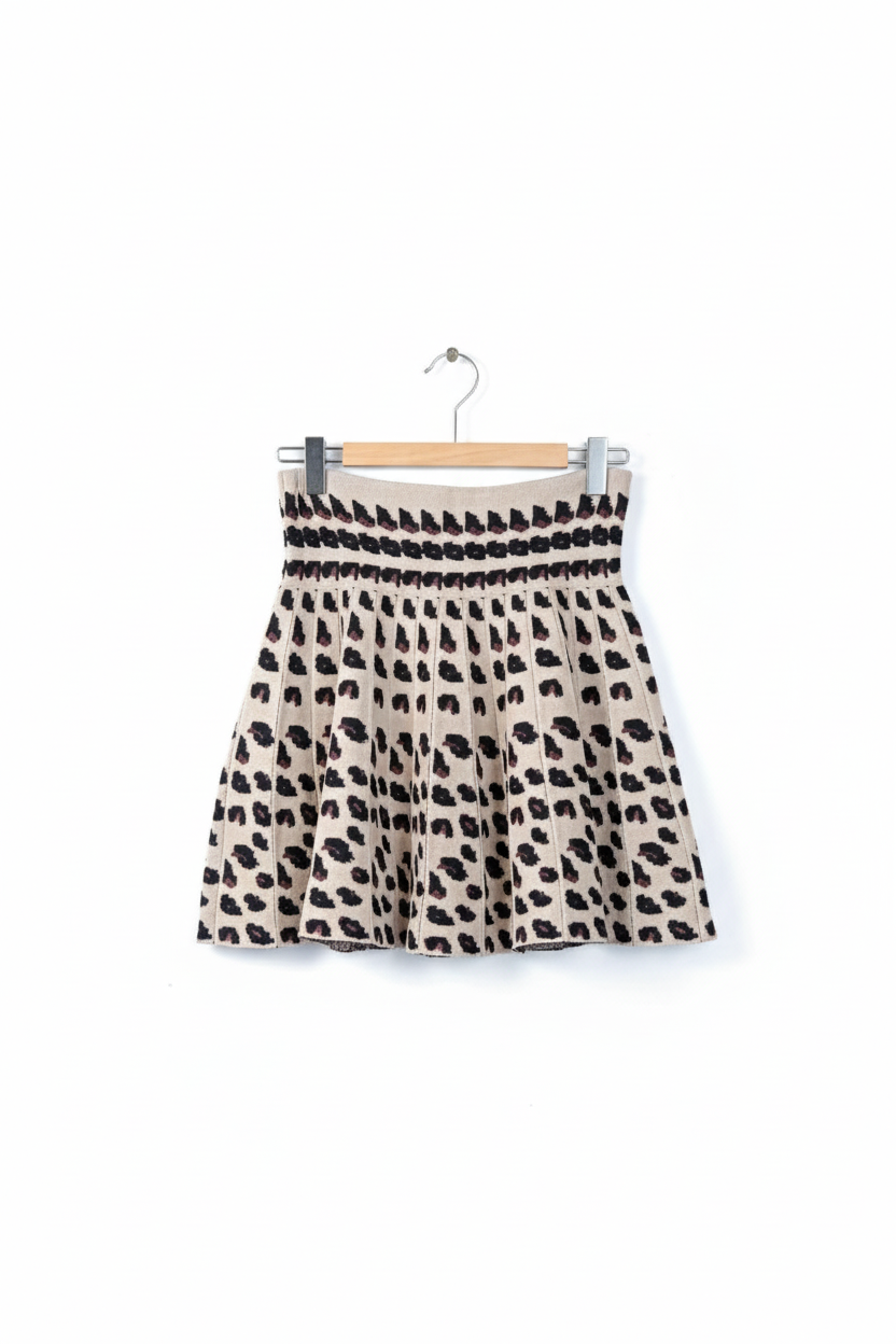 Jupe femme léopard fluide taille élastique confortable coupe évasée casual chic viscose légère taille unique | Savane Chic – LyaMode