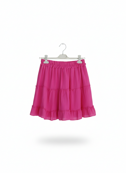 Jupe Courte Coton à Volants Taille Élastique Femme – Souffle d’Été | LyaMode