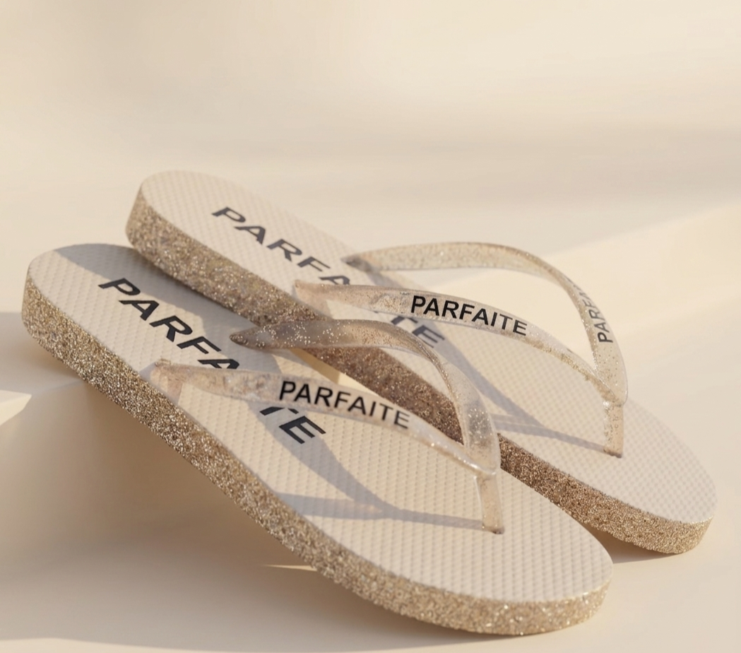 Tongs Pailletées à Message Femme Été Confortables et Légères | LyaMode
