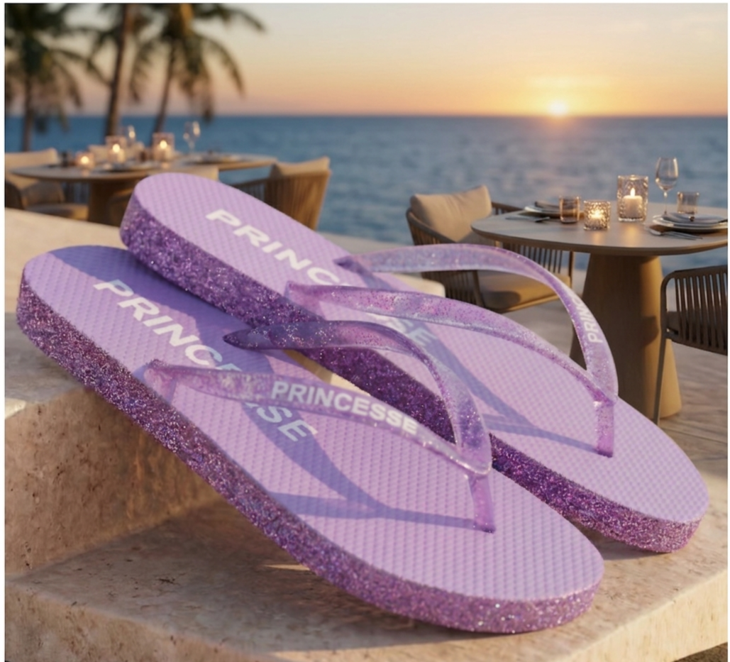 Tongs Pailletées à Message Femme Été Confortables et Légères | LyaMode