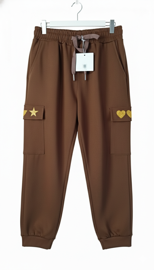 Pantalon cargo femme taille élastique coupe décontractée poches utilitaires coton stretch confortable style urbain casual jusqu’au 42 | Cargo Nova – LyaMode