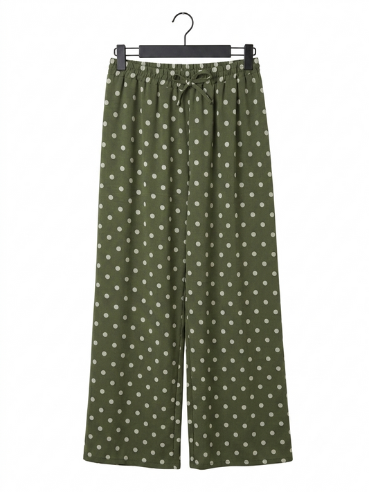 Pantalon Dolce Vita large à pois femme taille unique fluide élastiqué – LyaMode