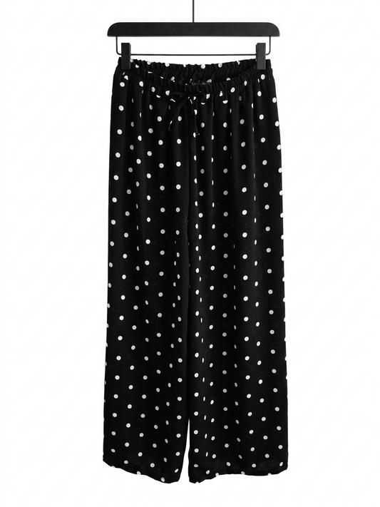 Pantalon Dolce Vita large à pois femme taille unique fluide élastiqué – LyaMode