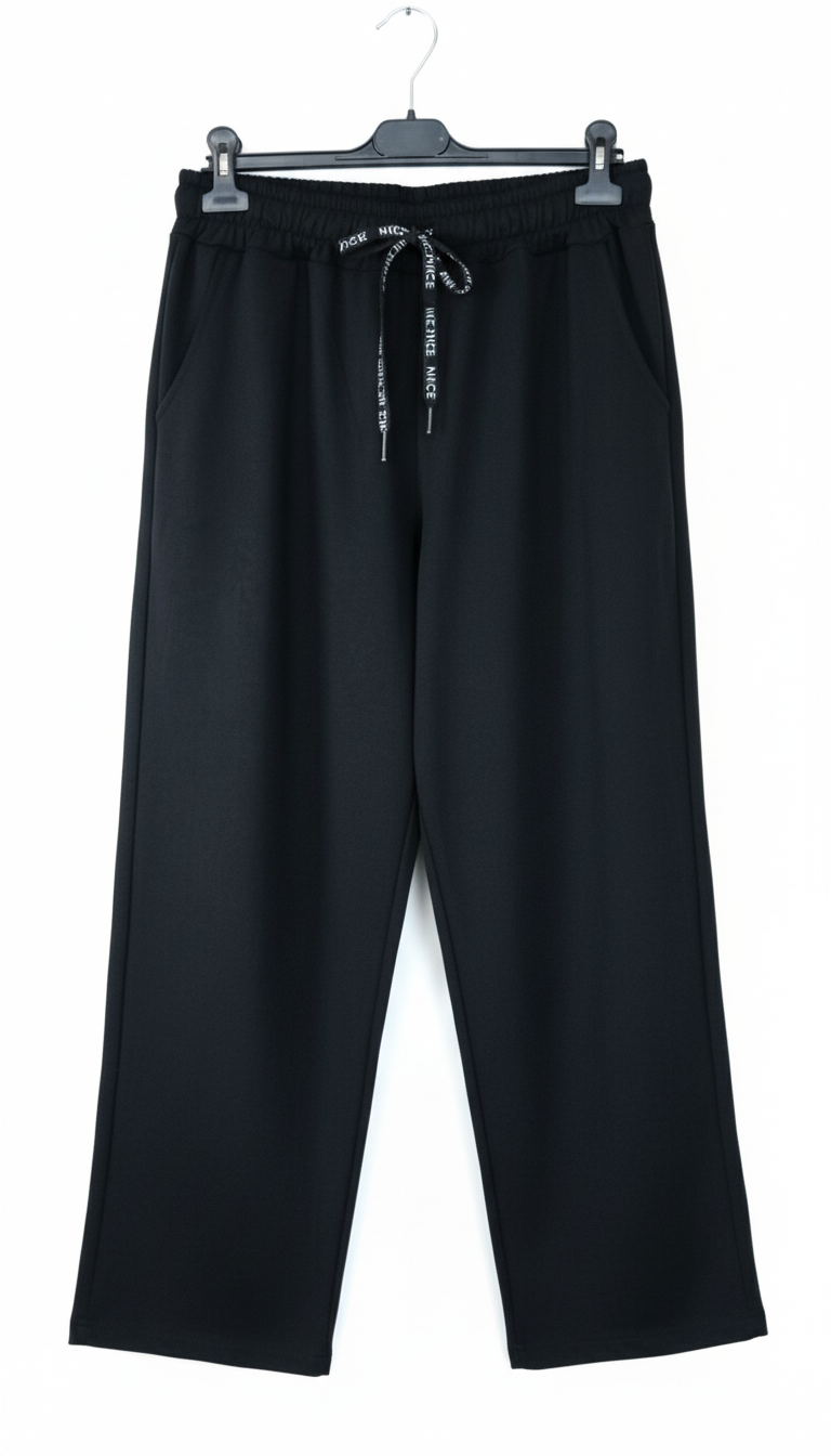 Pantalon femme fluide coton 100% taille élastique coupe large confortable casual chic | Douceur Libre – LyaMode