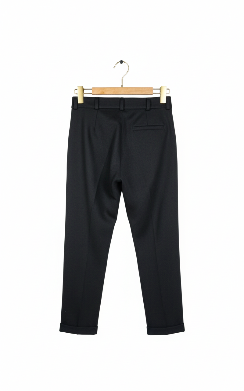 Pantalon femme chic ajusté stretch confortable taille mi-haute élégant bureau casual tissu fluide viscose coupe droite taille unique | Élégance – LyaMode