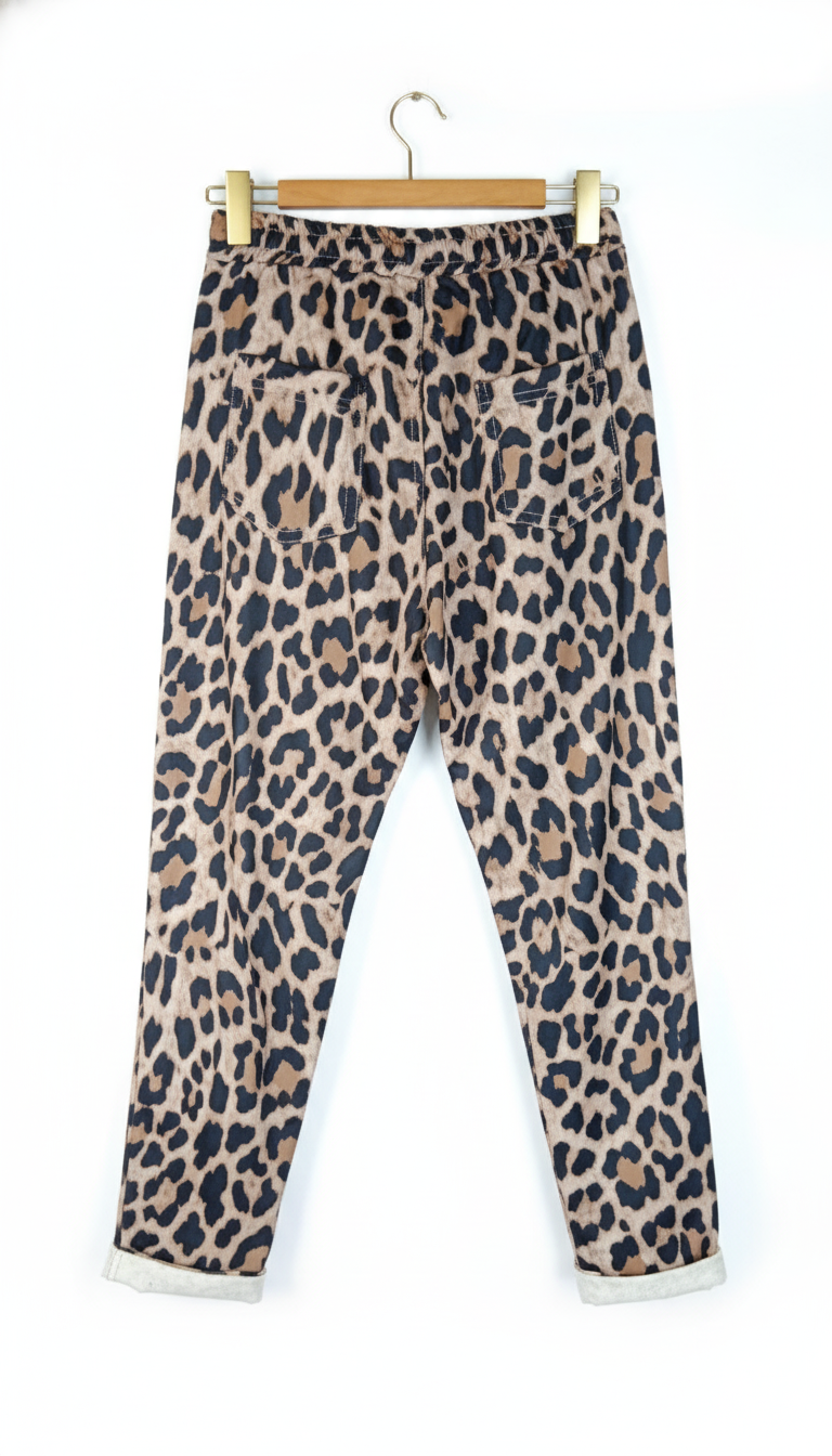 Pantalon Léopard Femme Confort Coton Stretch Coupe Décontractée – LéoStyle | LyaMode
