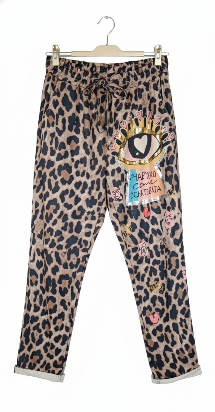Pantalon Léopard Femme Confort Coton Stretch Coupe Décontractée – LéoStyle | LyaMode
