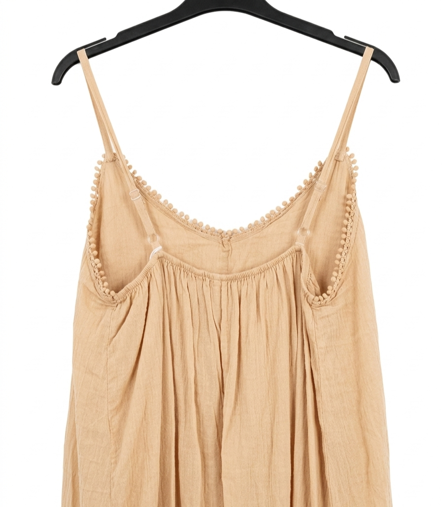 Robe longue SOLEYA en coton – Robe bohème à fines bretelles – LyaMode