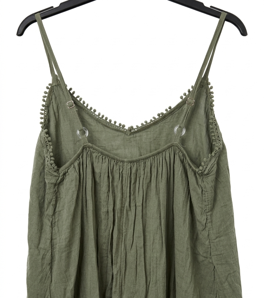 Robe longue SOLEYA en coton – Robe bohème à fines bretelles – LyaMode