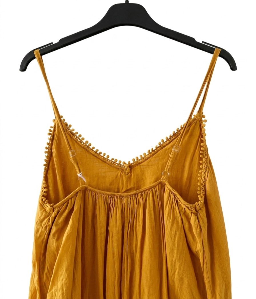 Robe longue SOLEYA en coton – Robe bohème à fines bretelles – LyaMode