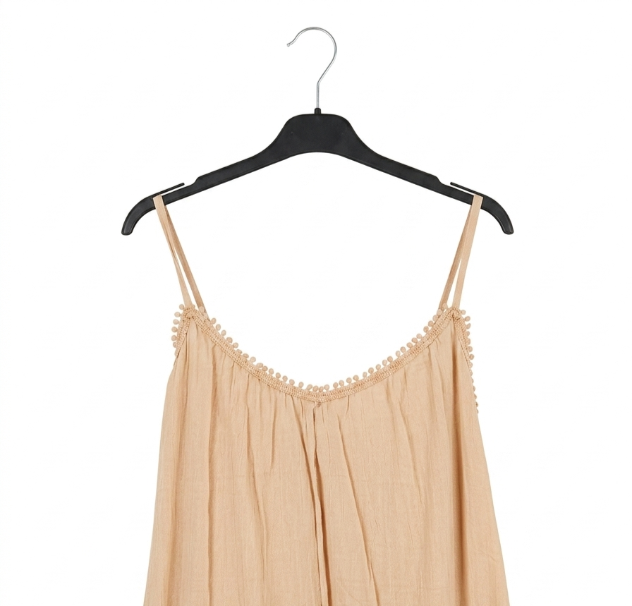 Robe longue SOLEYA en coton – Robe bohème à fines bretelles – LyaMode