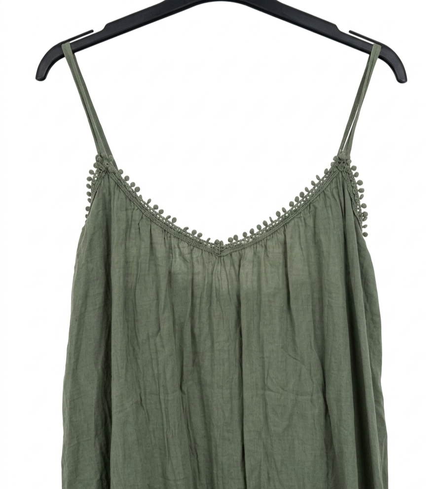 Robe longue SOLEYA en coton – Robe bohème à fines bretelles – LyaMode