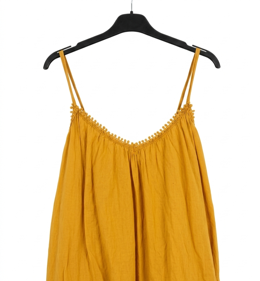 Robe longue SOLEYA en coton – Robe bohème à fines bretelles – LyaMode