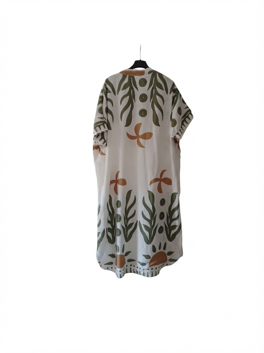 Robe Calista longue imprimée en viscose | LyaMode