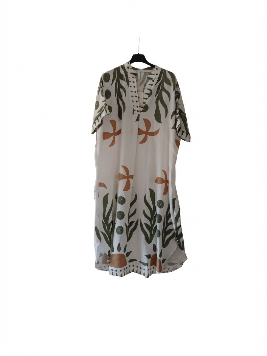 Robe Calista longue imprimée en viscose | LyaMode