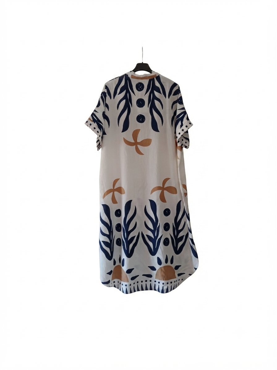 Robe Calista longue imprimée en viscose | LyaMode