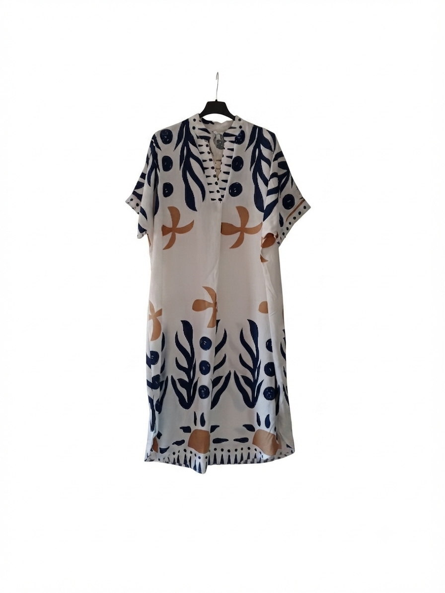Robe Calista longue imprimée en viscose | LyaMode