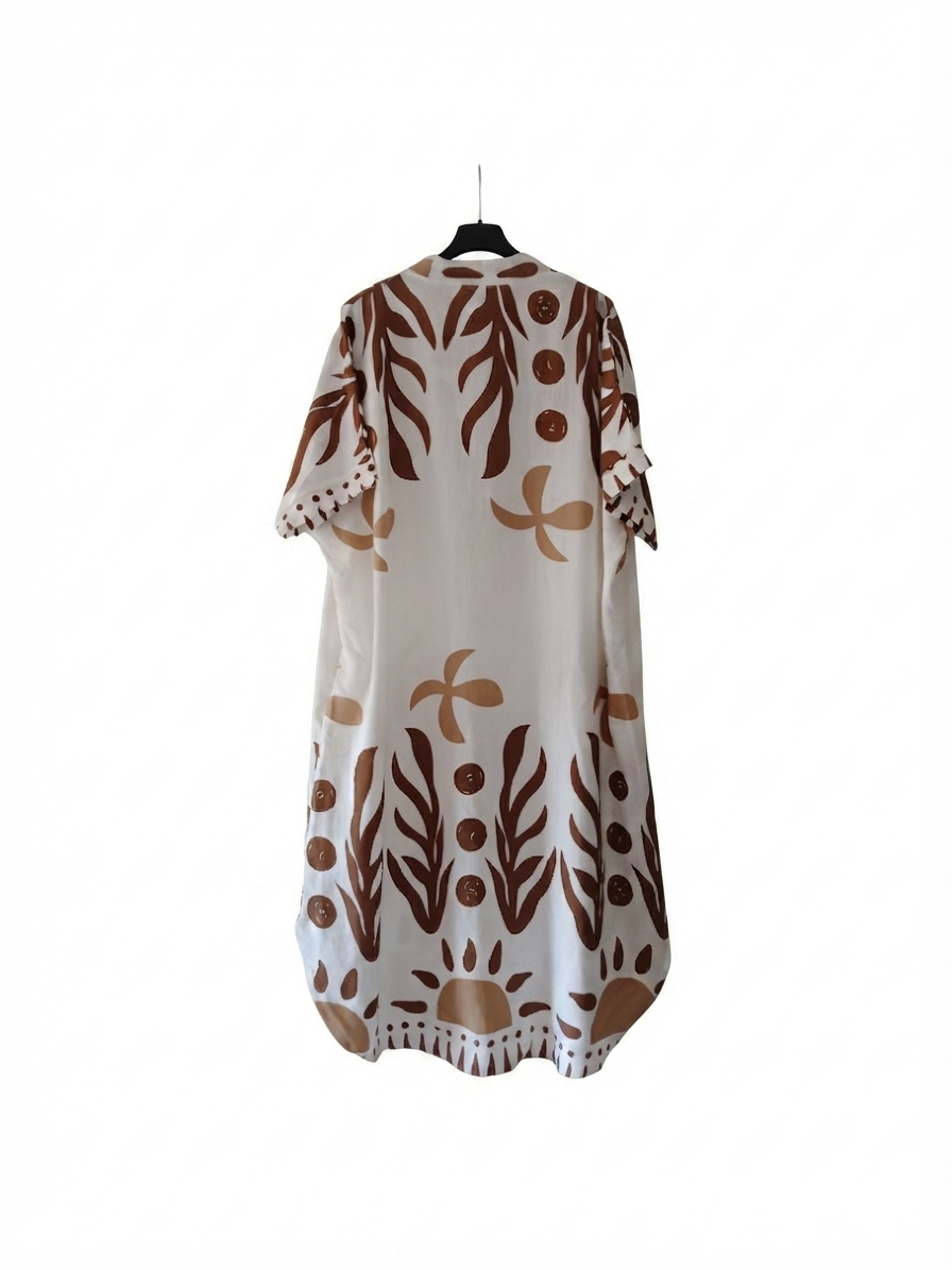 Robe Calista longue imprimée en viscose | LyaMode