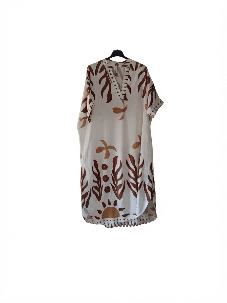 Robe Calista longue imprimée en viscose | LyaMode