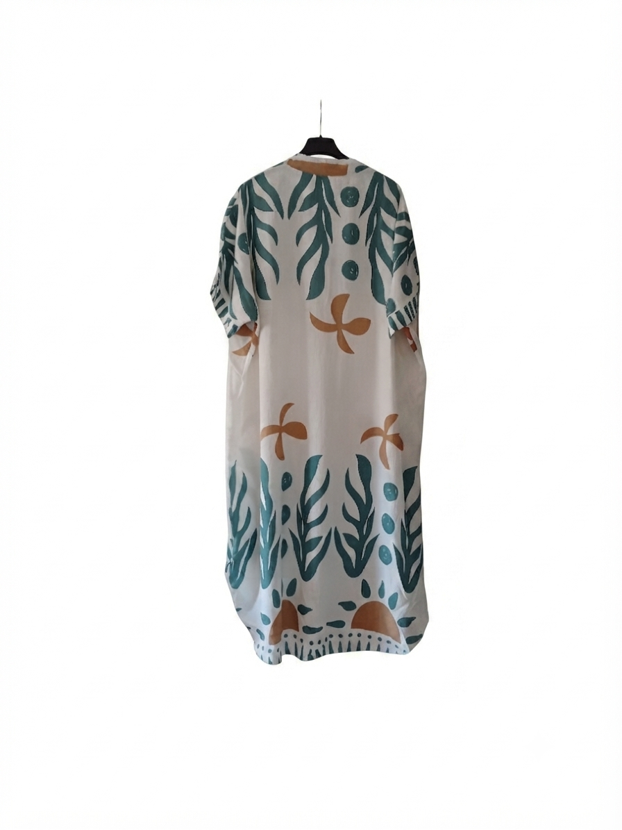 Robe Calista longue imprimée en viscose | LyaMode