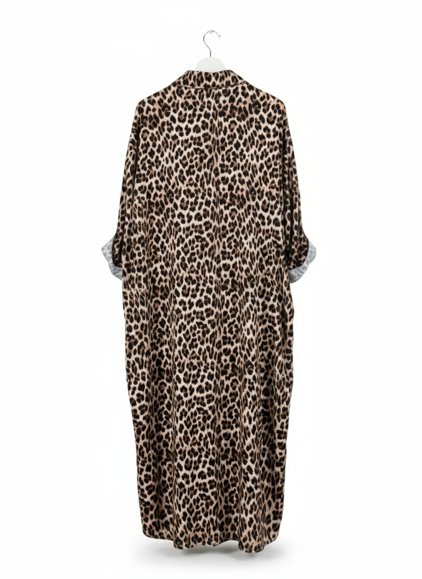 Robe Léopard Femme Fluide Coupe Ample Confort Taille Unique Style Bohème Chic – Élégance Féline | LyaMode