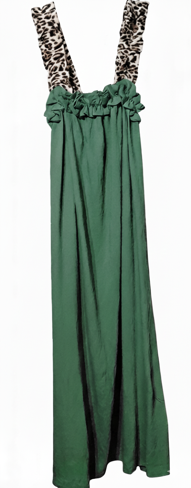 Robe longue bohème femme fluide bretelles léopard 100% viscose coupe ample taille unique confortable été chic du 36 au 44 | LyaMode