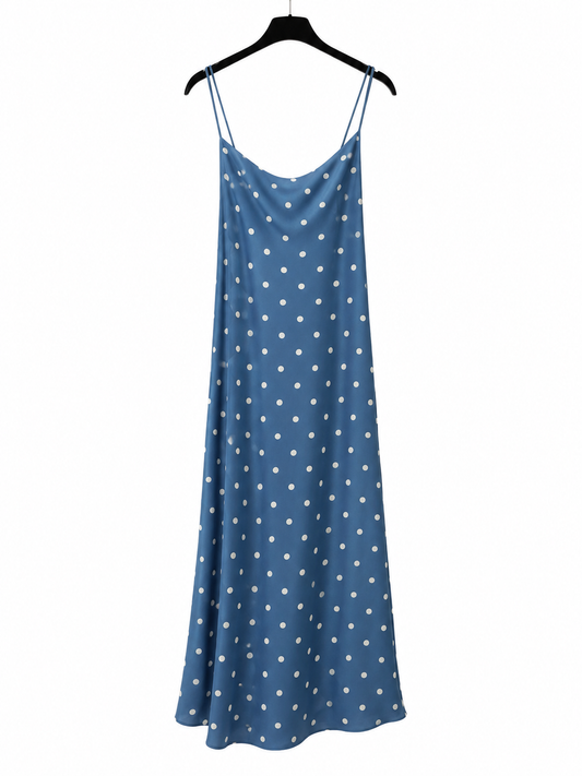 Robe longue à pois femme – Taille unique 100 % polyester – Pois de Charme | LyaMode