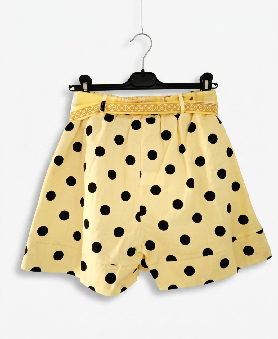 Short femme taille unique coton à pois ceinture à nouer Pois de Charme – LyaMode