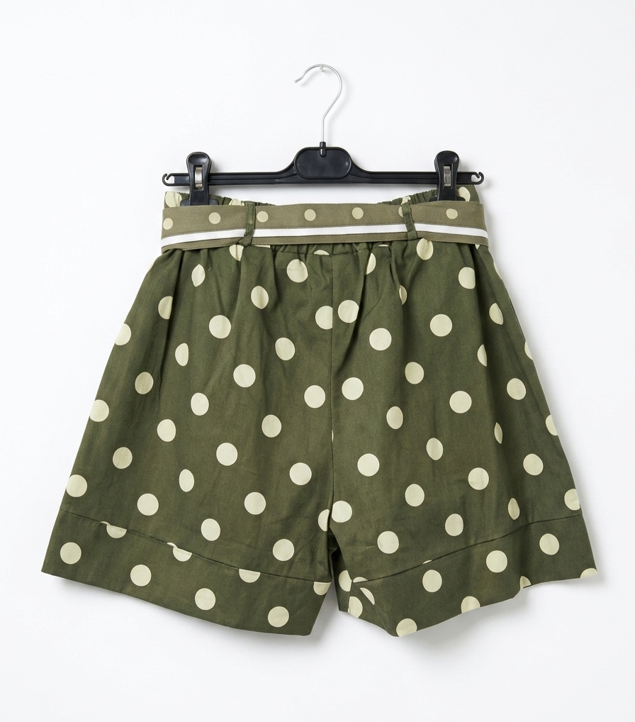 Short femme taille unique coton à pois ceinture à nouer Pois de Charme – LyaMode