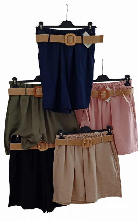 Short femme fluide été 100% viscose taille élastique ceinture bohème coupe légère confortable taille unique du 36 au 44 | LyaMode