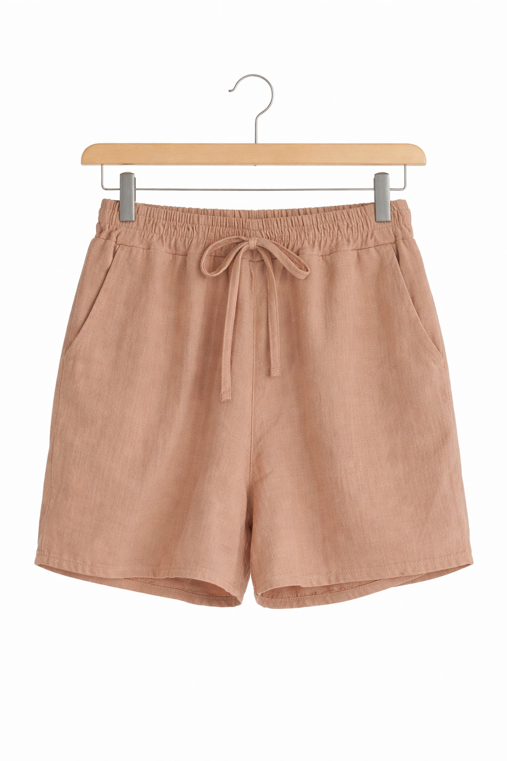 Short femme été 100% coton taille élastique lien à nouer poches confort respirant coupe fluide casual plage | Brise d’Été – LyaMode