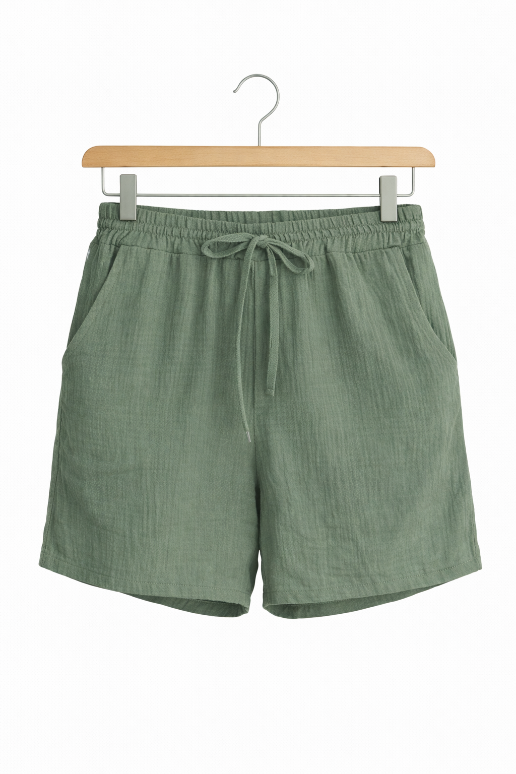 Short femme été 100% coton taille élastique lien à nouer poches confort respirant coupe fluide casual plage | Brise d’Été – LyaMode