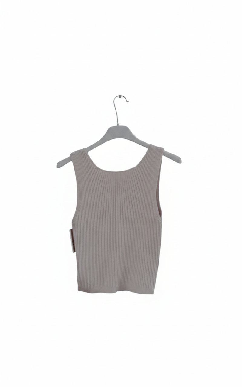 Top Femme Maille Fine Boutons Décolleté V Coupe Ajustée Stretch Confort Bouton d’Été LyaMode