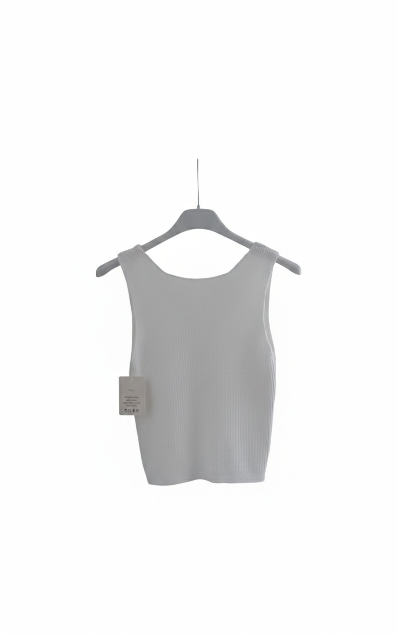 Top Femme Maille Fine Boutons Décolleté V Coupe Ajustée Stretch Confort Bouton d’Été LyaMode