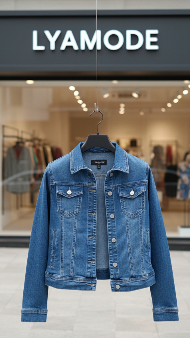 Veste en jean femme coupe moderne denim stretch confortable coton casual chic mi-saison du 36 au 46 | LyaMode