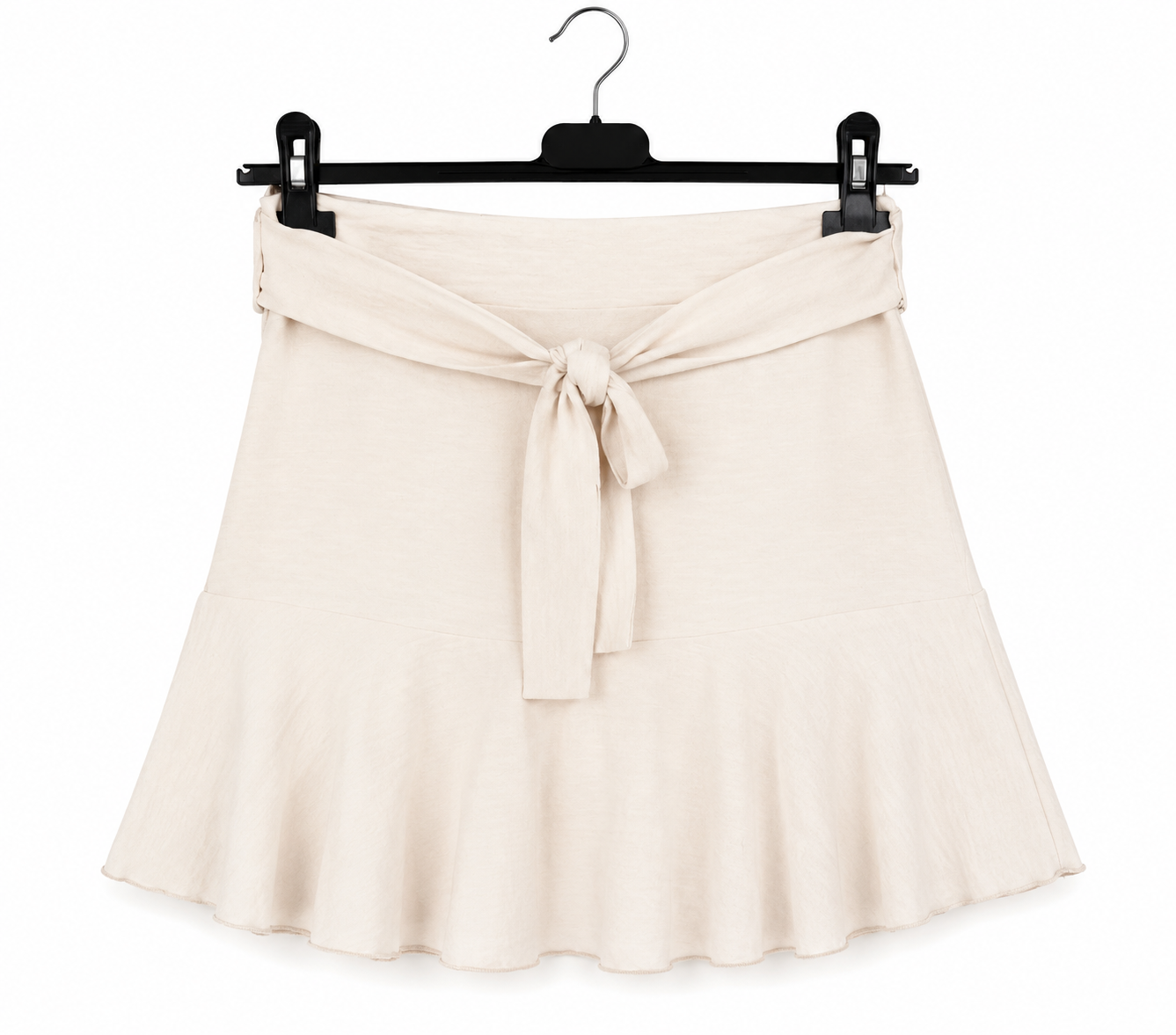 Jupe-short femme fluide à volants 100% viscose taille nouée coupe bohème chic confortable été taille unique jusqu’au 40 | LyaMode