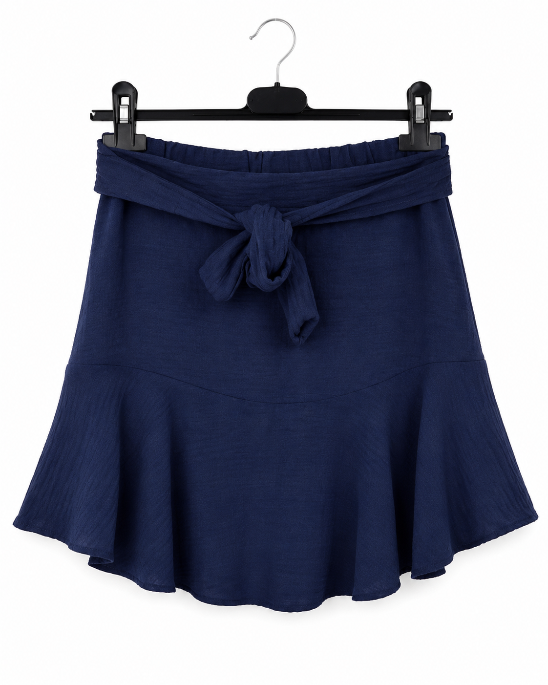 Jupe-short femme fluide à volants 100% viscose taille nouée coupe bohème chic confortable été taille unique jusqu’au 40 | LyaMode