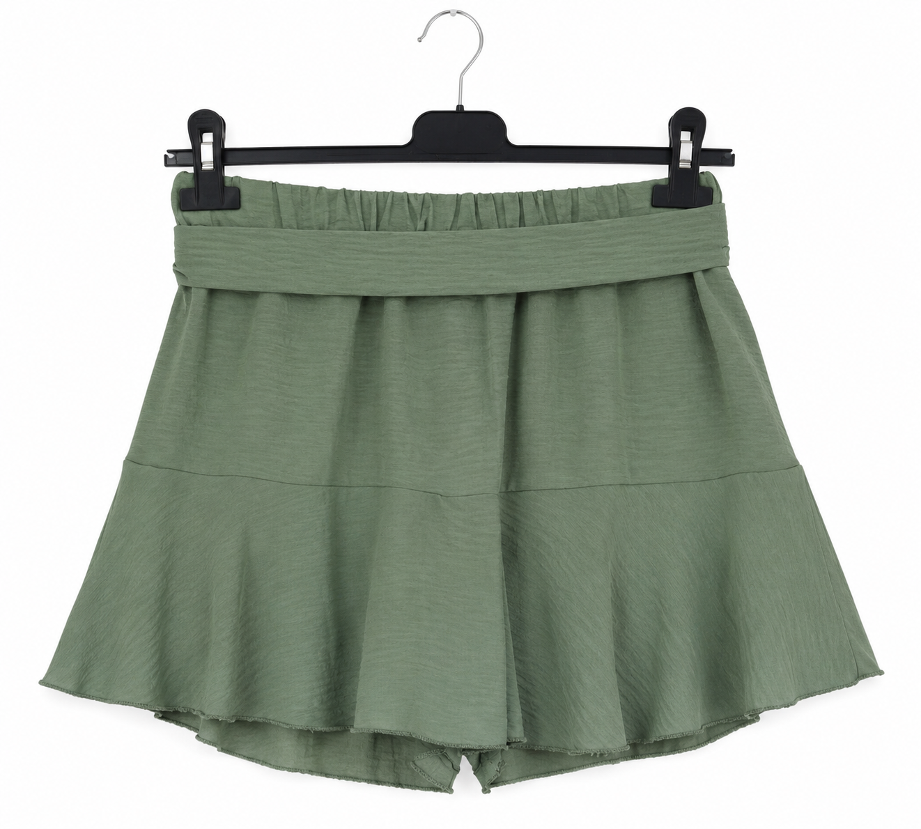 Jupe-short femme fluide à volants 100% viscose taille nouée coupe bohème chic confortable été taille unique jusqu’au 40 | LyaMode