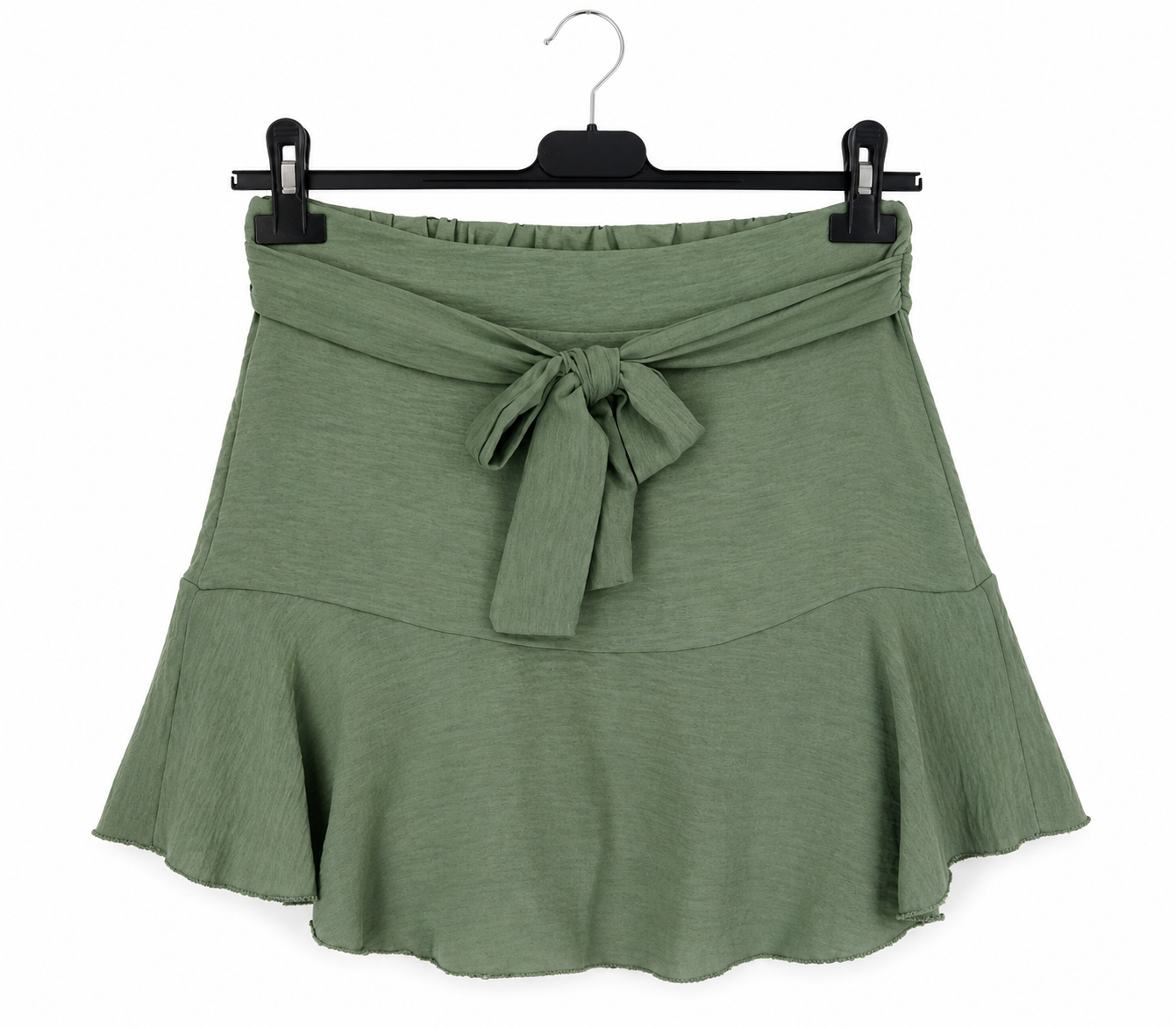 Jupe-short femme fluide à volants 100% viscose taille nouée coupe bohème chic confortable été taille unique jusqu’au 40 | LyaMode