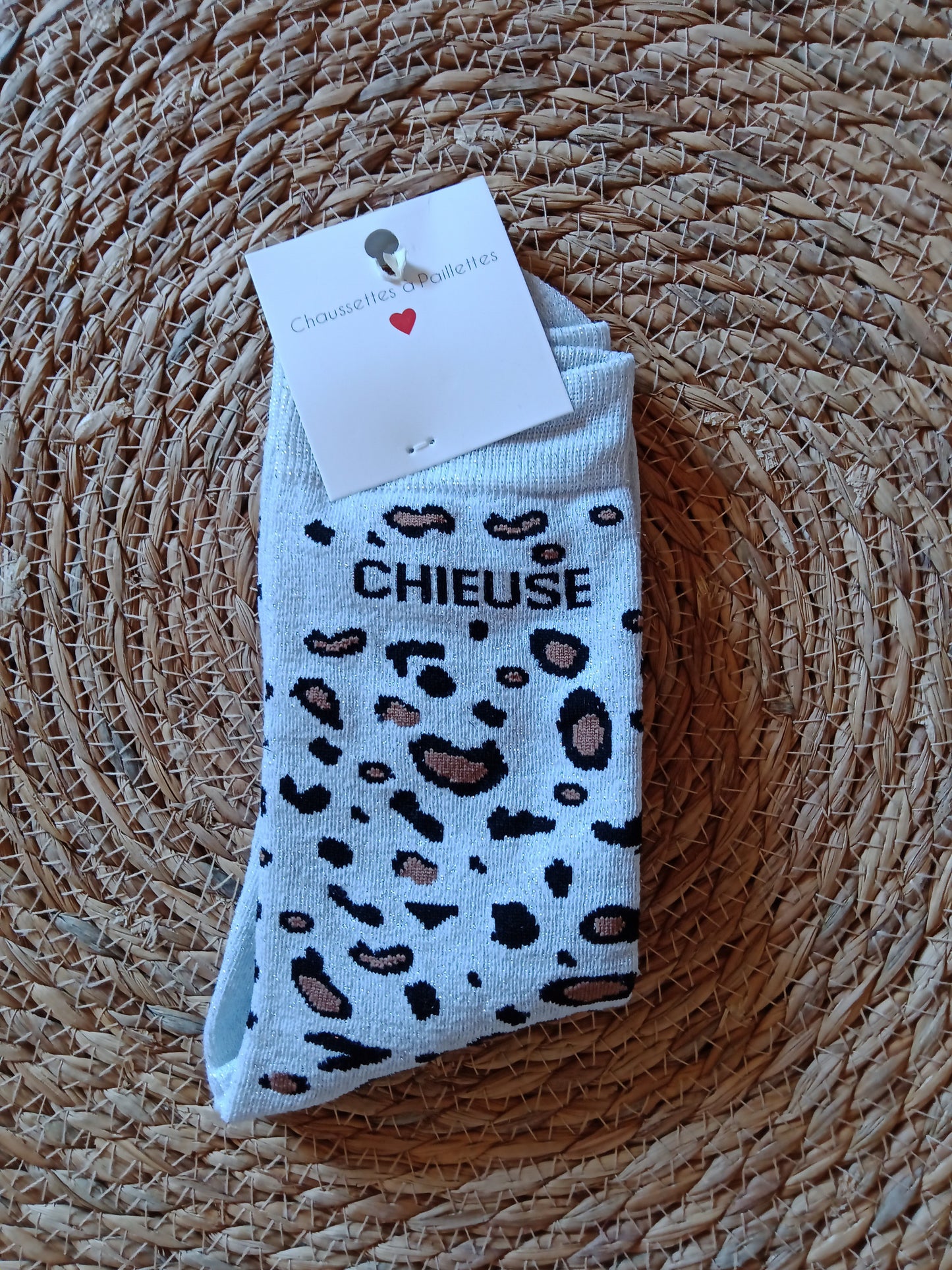 Chaussettes à Paillettes Léopard Femme “Les Félines Scintillantes” Taille 36-42 | LyaMode