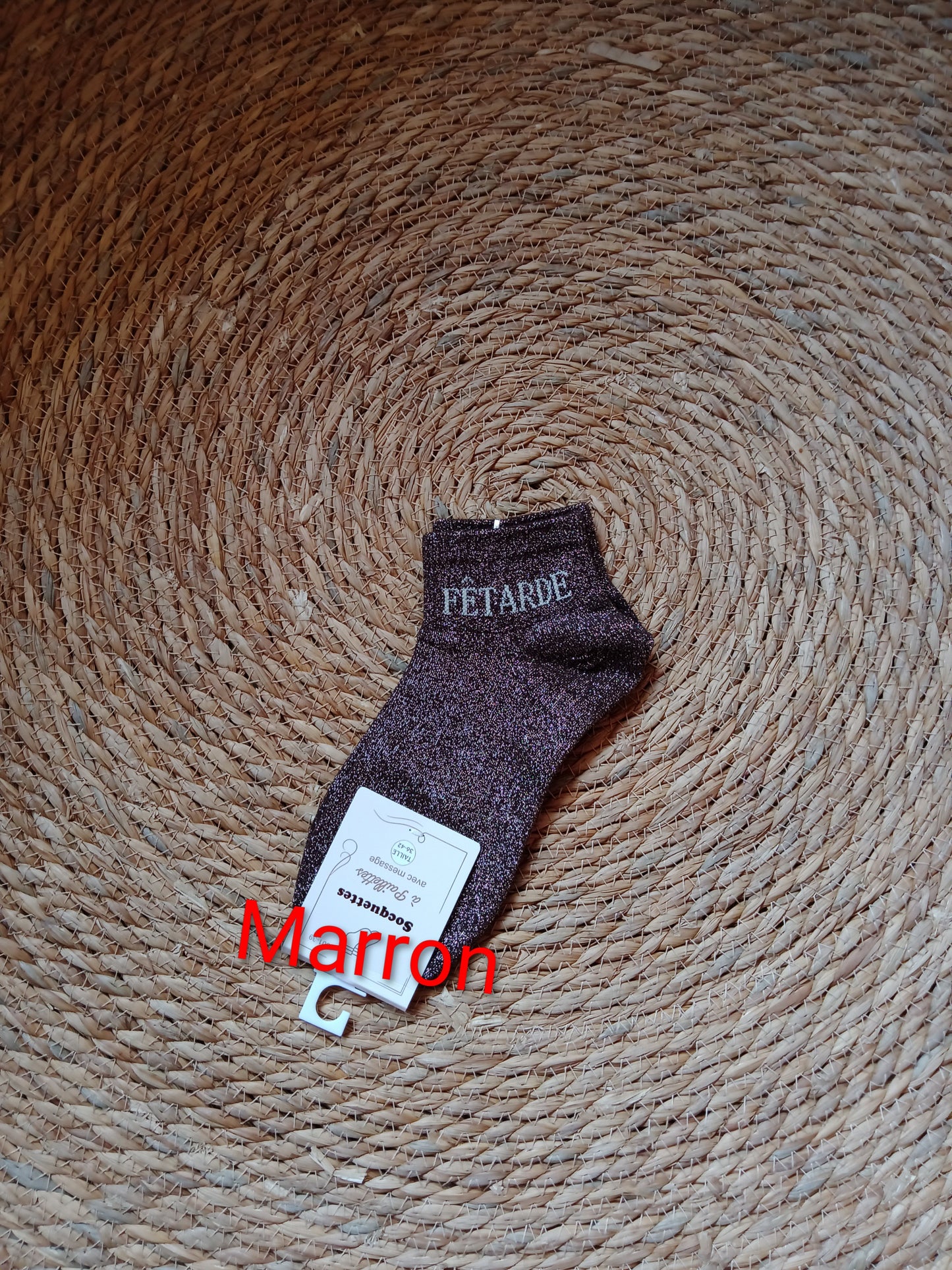 Socquettes à paillettes femme “Fêtarde” taille 36-42 coton confort brillant original | LyaMode