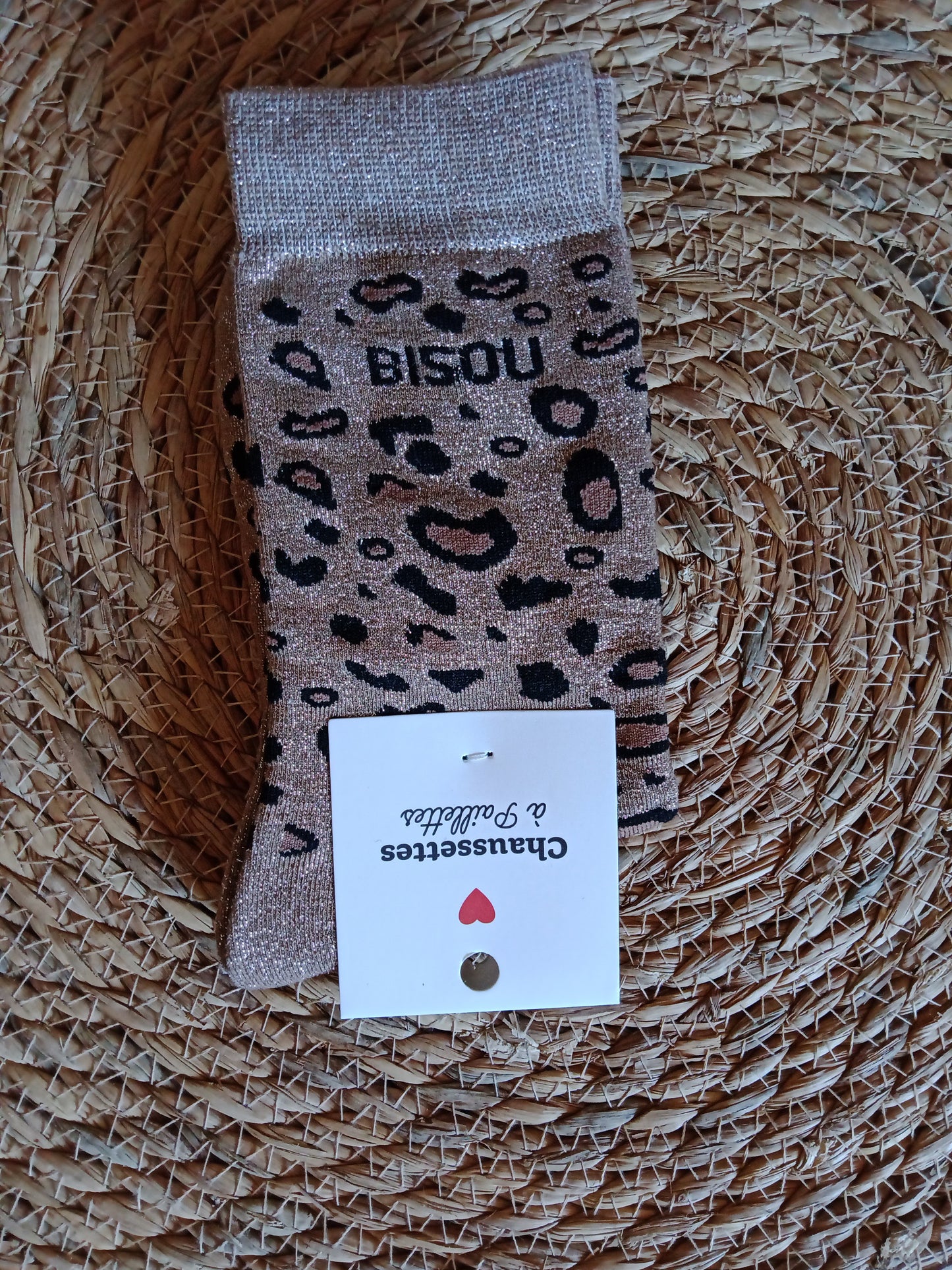 Chaussettes à Paillettes Léopard Femme “Les Félines Scintillantes” Taille 36-42 | LyaMode